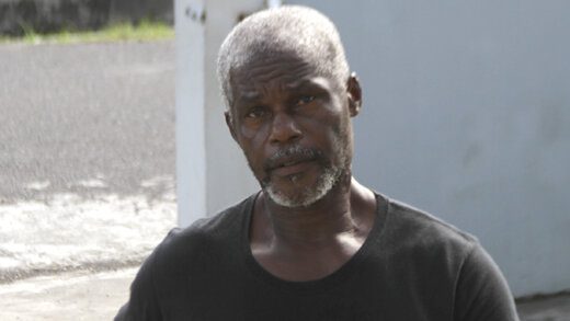 The virtual complainant, Cornelius John outside the court in Calliaqua on Monday, Nov. 15, 2021. (iWN Photo)