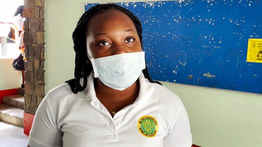 Reyell Morgan says that she would quit her studies at the Community College if COVID-19 vaccines become mandatory for students. (iWN photo)