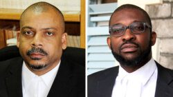 Deputy Director of Public Prosecutions in St. Lucia, S. Stephen Brette, left, and Assistant DPP in SVG, Karim Nelson.
