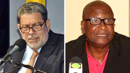 Prime Minister Ralph Gonsalves, left, and SVGTU President, Oswald Robinson. (File photos)