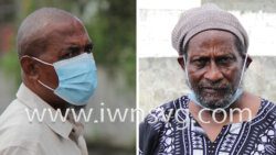A composite photo of the accused, Dave Crosby, left, and Richard “Ras Obah” Jacobs outside the Kingstown Magistrate's Court on Monday, Jan. 17, 2022. 