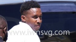 Attempted murder accused, Private Keri Phillips leaves the Serious Offences Court on Friday, Jan. 28, 2022. 