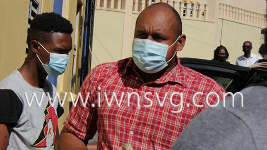 The accused, Rodney Thomas arrives at the Serious Offences Court for his arraignment on Monday, Jan. 24, 2022.