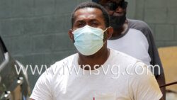 The defendant, Asordo Bennett leaves the Serious Offences Court on Monday, Feb. 28, 2022.