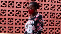 Emaile Caine leaves the Georgetown Magistrate’s Court on Monday, Feb. 28, 2022. 