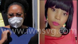 The accused, Lucresha Nanton, outside the Serious Offences Court on Wednesday, April 20, 2022 and in a photo posted to Facebook on Jan 20, 2022.