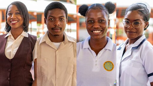 From left: Niesha Richards, Junior Primus, Marika Baptiste, Shadyn McLean.