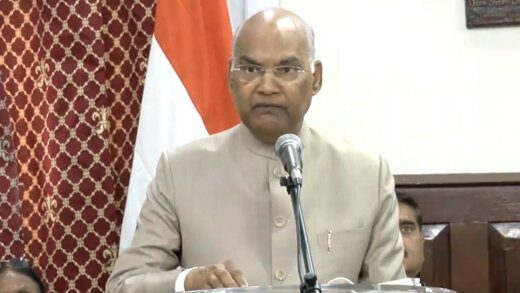 President of India Shri Ram Nath Kovind addresses the Vincentian Parliament on Thursday, May 19, 2022, during an official visit to St. Vincent and the GRenadines.
