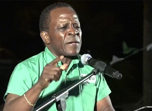 Prime Minister Keith Mitchell making the election announcement on Saturday, May 14, 2022.