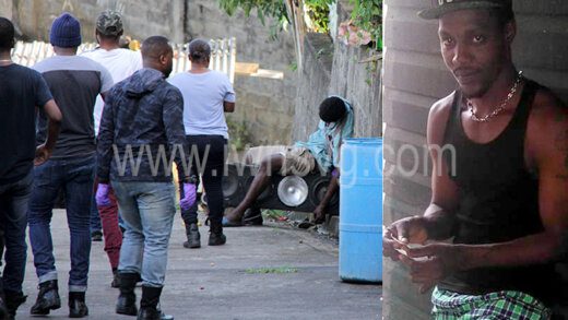 Homicide investigators at the scene of a homicide in Kingstown Park on May 2, 2022. Most of the homicides in St. 