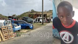 The blue car in which the body of Lenny Lewis was found in Diamond on Thursday, May 19, 2022. (Lenny Lewis photo courtesy ANN)