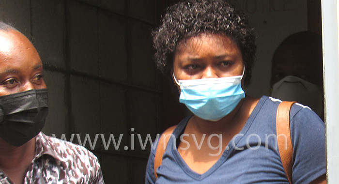 The defendant, Maruth Francis, right, is escorted to prison on Monday, May 23, 2022. 