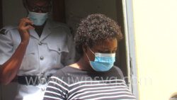 The defendant, Maruth Francois leaves the Serious Offences Court on Tuesday, May 24, 2022.