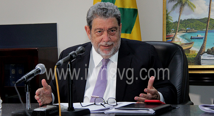 Prime Minister Ralph Gonsalves in an April 28, 2022 file photo.