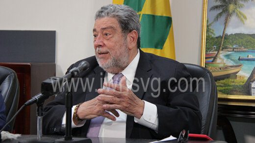 Prime Minister Ralph Gonsalves in an April 28, 2022 photo. 