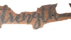 One of the tattoos on the body. 