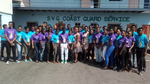 Participants in the 2017 Coast Guard Youth Summer Programme. 