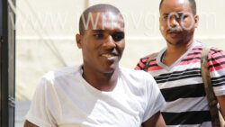 The defendant, Devorn Baptiste, in police custody on Friday, June 3, 2022.