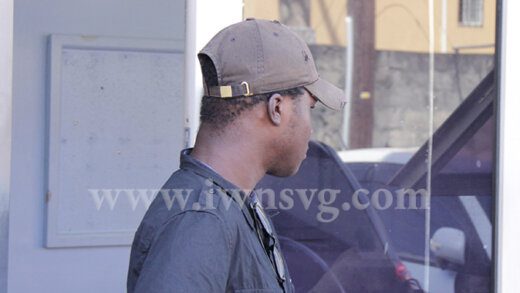 The defendant, Leswan Stewart, of Edinboro outside Kingstown Magistrate's Court on April 22, 2022.