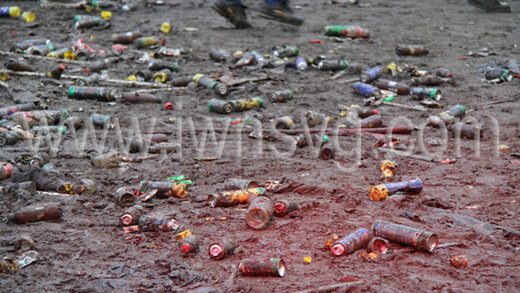 Bottles and cans at Victoria Park after the end of the Soca Monarch competition on Sunday, July 3, 2022.