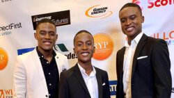 The Melisizwe Brothers. From left, Marc Aaron James, Zacary Justen James, and Seth Jared James.