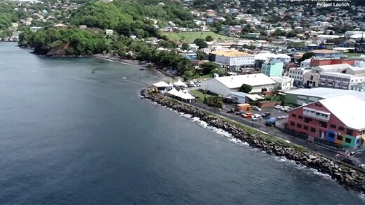 The reclamation site in Kingstown, with Rose Place at left of image. 