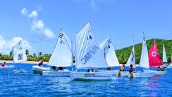 Close racing in Mayreau.