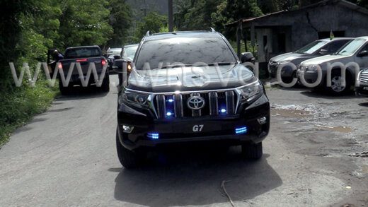 The Prime Minister's official vehicle in Richmond on March 11, 2022.