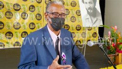 Former South Leeward MP, Jeremiah"Jerry" Scott speaking in Kingstown on Dec. 17, 2021.