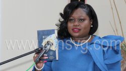 Senator Keisal Peters takes the oaths at Government House as she is sworn in as Minister of Foreign Affairs and Foreign Trade on Friday, Aug. 26, 2022.