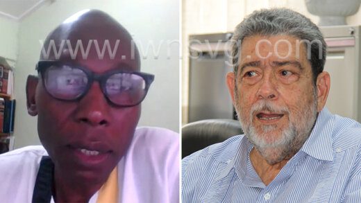 Former speaker of the House of Assembly, Jomo Thomas, left, and Prime Minister Ralph Gonsalves. (iWN file montage)