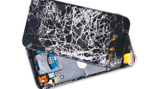 Smashed phone