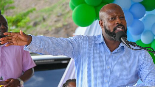 MP for North Leeward, Carlos James speaking at an official event in his constituency  on Sept. 8, 2022. He said on Facebook on Nov. 5, 2022 that a post making certain allegations about him is "unfounded, false and defamatory". (Photo: API/Facebook)