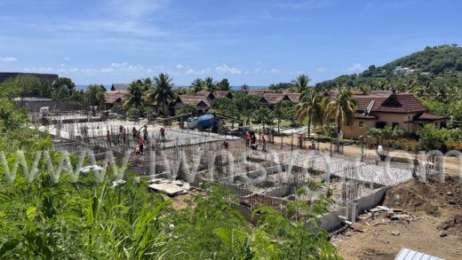 Construction work underway at Beaches Resort in Buccament Bay on Sept. 2, 2022.