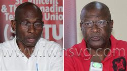 Counsel for the SVG Teachers' Union, Jomo Thomas, left, and Union President Oswald Robinson. 