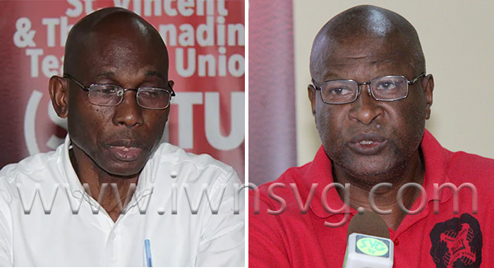 Counsel for the SVG Teachers' Union, Jomo Thomas, left, and Union President Oswald Robinson. 