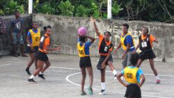 Action in the game between Overland Ballers and Fancy Hard Knocks.