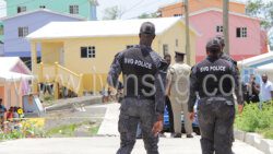 Police at a murder scene in Lowmans Bay on Aug. 15, 2022.