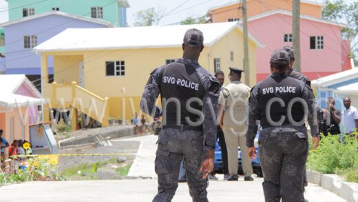 Police at a murder scene in Lowmans Bay on Aug. 15, 2022.