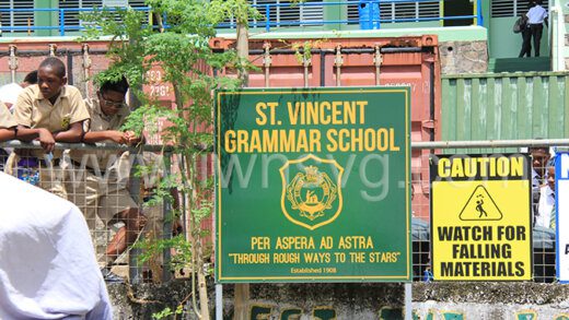 In this Sept. 19, 2022 photo, the Grammar School remains somewhat of a construction site two weeks after the start of the school year.