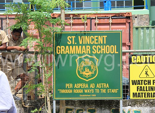 In this Sept. 19, 2022 photo, the Grammar School remains somewhat of a construction site two weeks after the start of the school year.