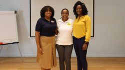 The winners. From left: Samantha Robinson, Avanell DaSilva and Ranique John