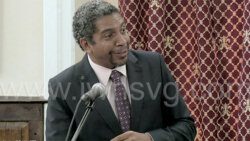 Minister of Finance, Camillo Gonsalves speaking in Parliament on Monday, Oct. 17, 2022. 