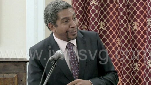 Minister of Finance, Camillo Gonsalves speaking in Parliament on Monday, Oct. 17, 2022. 