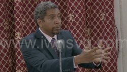 Minister of Finance, Camillo Gonsalves presents the loan authorisation bill to Parliament on Oct. 17, 2022. 