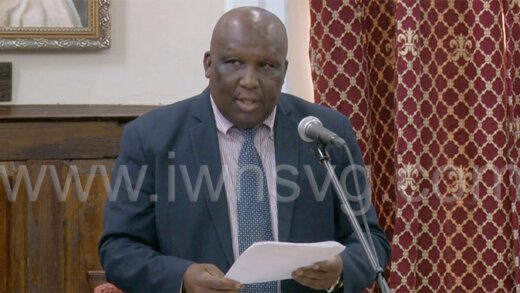 Minister of Health, St. Clair "Jimmy" Prince speaking in Parliament on Monday, Oct. 17, 2022. 