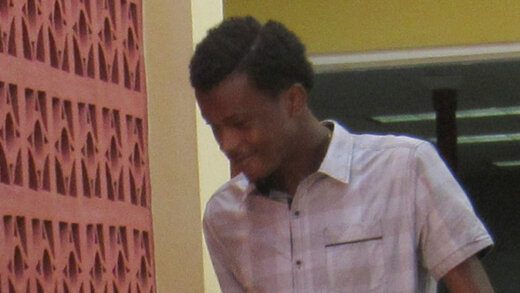 The defendant, Lamont George outside Georgetown Magistrate's Court. 