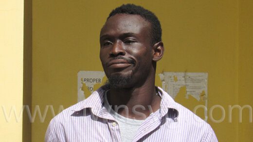 The defendnat, Clydon "Savage" Cato leaves the Georgetown Magistrate's Court on Oct. 24, 2022, after complaining of feeling ill. 
