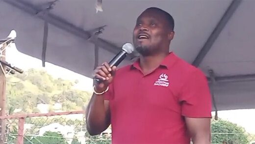 The Reverend Kelron Harry speaking in a  Nov. 18, 2022 pho