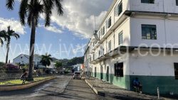 The area outside P.H. Veira & Co. Ltd., building on Bay Street, Kingstown, on Sunday, Nov. 13, 2022, after the vendors furniture were removed.